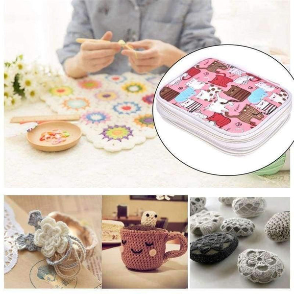 Planet Gates Crochet Hooks Set 8pcs Bamboo Knitting Needles 9 Pcs Ergonomic Crochet Hook Weaving Yarn Crafts DIY Knitting Sewing Tools