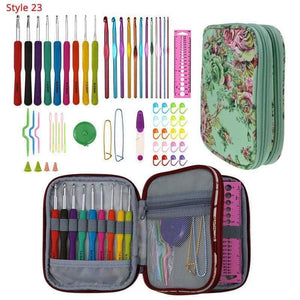 Planet Gates Crochet Hooks Set With Case 35 Styles Knitting Needles Set DIY Needle Arts Craft Scissors Stitch Markers Sewing Tools