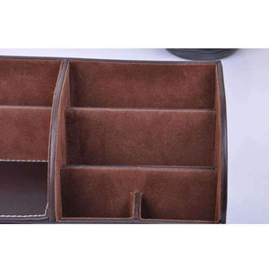 Planet Gates crocodile black Multifunctional Wooden Leather Office Desk Stationery Pen Pencil Holder Case pen box Desktop Organizer accessories 201B