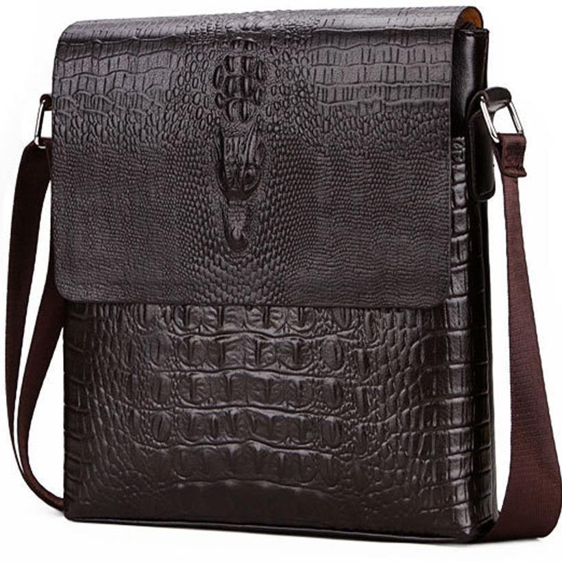 Planet Gates Crocodile messenger bags for men crossbody shoulder bag Alligator male ipad Tablet PC IPAD handbag mens bags