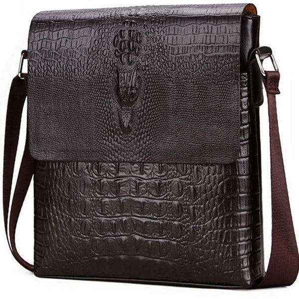 Planet Gates Crocodile messenger bags for men crossbody shoulder bag Alligator male ipad Tablet PC IPAD handbag mens bags