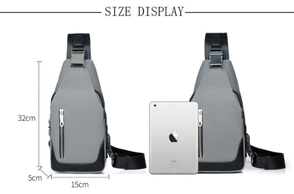 Planet Gates Crossbody Bags Men Chest Pack Unisex USB Charge Anti Theft Messengers Bag Trip Waterproof Shoulder Bag