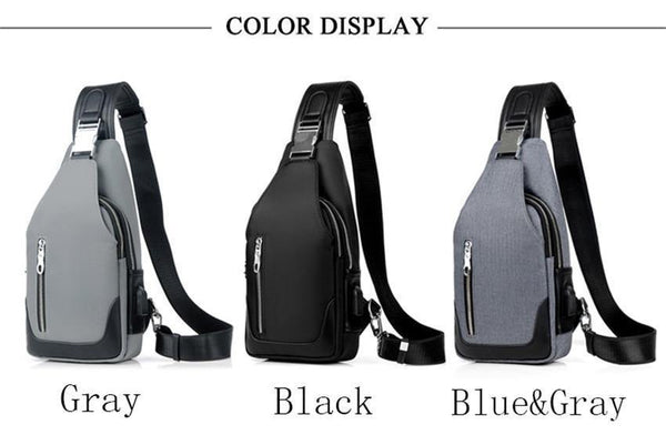 Planet Gates Crossbody Bags Men Chest Pack Unisex USB Charge Anti Theft Messengers Bag Trip Waterproof Shoulder Bag