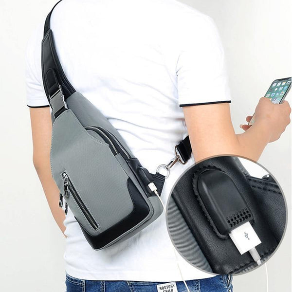 Planet Gates Crossbody Bags Men Chest Pack Unisex USB Charge Anti Theft Messengers Bag Trip Waterproof Shoulder Bag