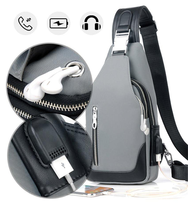 Planet Gates Crossbody Bags Men Chest Pack Unisex USB Charge Anti Theft Messengers Bag Trip Waterproof Shoulder Bag