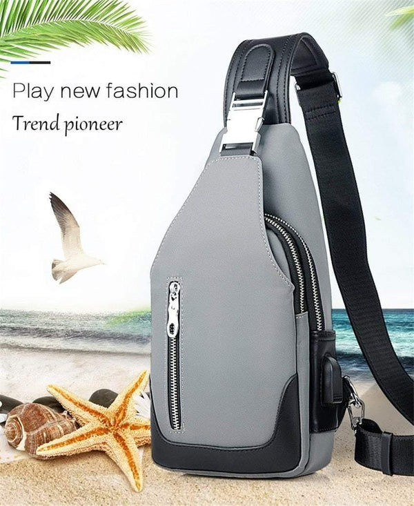 Planet Gates Crossbody Bags Men Chest Pack Unisex USB Charge Anti Theft Messengers Bag Trip Waterproof Shoulder Bag