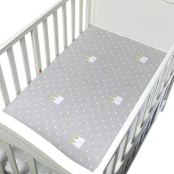 Planet Gates Crown Baby Crib Bedding Set Fitted Soft Woven Cotton Sheet  with Unisex Design for Babies Crib Sheets Great gift for Baby