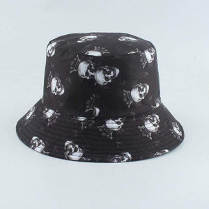 Planet Gates crown skull Fisherman Hat Reversible Harajuku Bucket Hats For Women Men Street Hip Hop Cap Rainbow Tie Dye Printed Fishing Hat