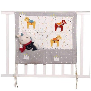 Planet Gates Crown Trojan Baby Cot Bed Nursery Hanging Storage Bag Crib Organizer Storage Bag 60*50cm Toy Diaper Pocket for Crib Bedding Set