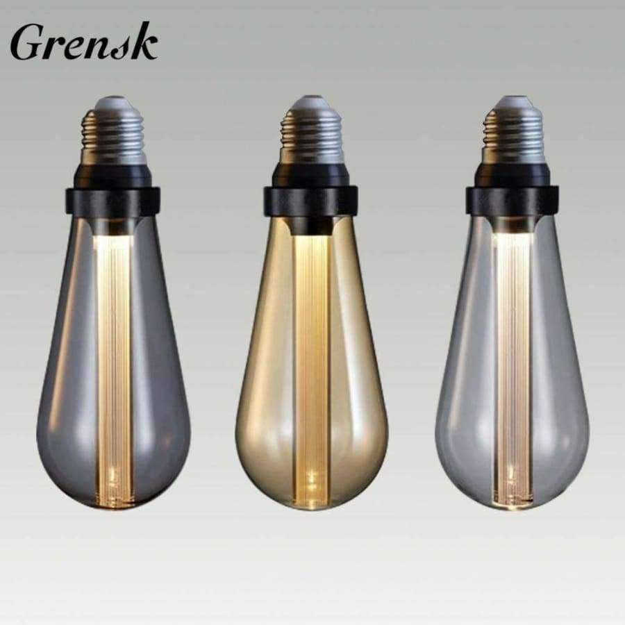 Planet Gates Crystal / 3W 2200K 190lm / No, E27 85V-265V Grensk Ampoule Led E27 Edison Bulb Light Guide Vintage Lamp ST64 Retro Nostalgic Creative 85V-264V Smoke Gray LED Filament Bulbs
