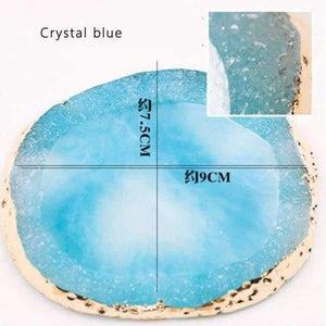Planet Gates crystal blue 10 Color Resin Nail Art Painting Gel Palette Golden Edge Polish Agate Mix Stir Crystal Gem Plate Manicure Accessory New DIY Tool