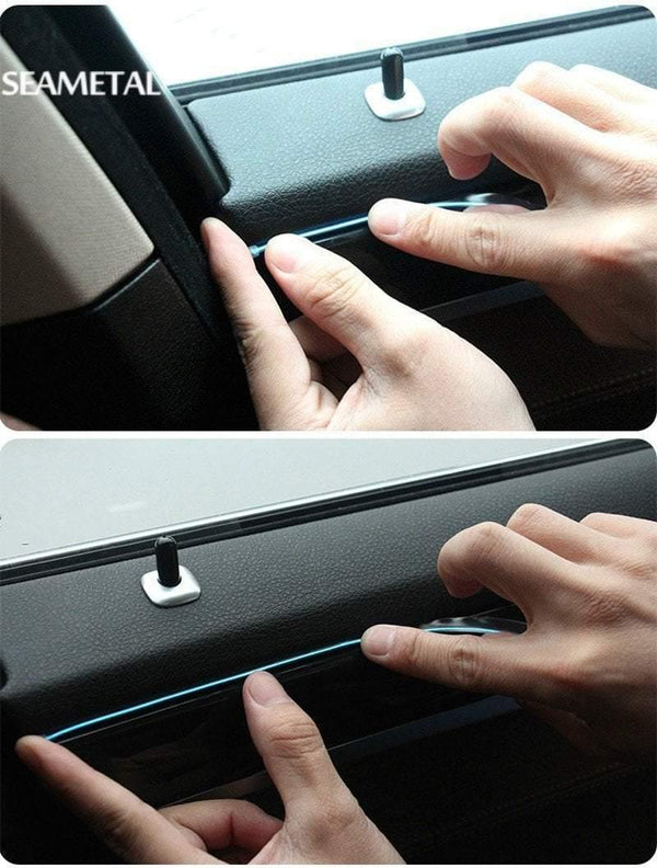 Planet Gates Crystal blue-3m 3m/5m Car LED Strips Decoration Strip 12V Flexible Neon EL Wire Rope Indoor Universal Interior LED Car Light Strip for Car Auto