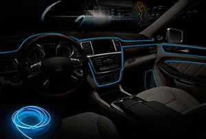 Planet Gates Crystal blue-3m 3m/5m Car LED Strips Decoration Strip 12V Flexible Neon EL Wire Rope Indoor Universal Interior LED Car Light Strip for Car Auto