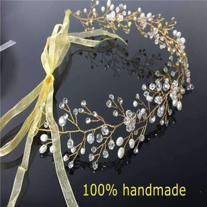 Planet Gates Crystal Bridal Headband Wedding Rhinestone Headbands Hair Accessories Bridal tiaras Bride Ribbon Headbands RE597