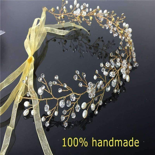 Planet Gates Crystal Bridal Headband Wedding Rhinestone Headbands Hair Accessories Bridal tiaras Bride Ribbon Headbands RE597