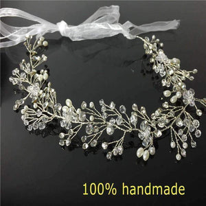 Planet Gates Crystal Bridal Headband Wedding Rhinestone Headbands Hair Accessories Bridal tiaras Bride Ribbon Headbands RE597