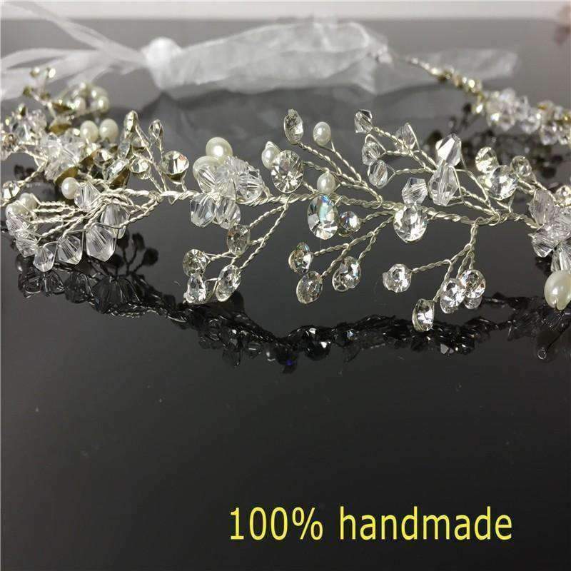 Planet Gates Crystal Bridal Headband Wedding Rhinestone Headbands Hair Accessories Bridal tiaras Bride Ribbon Headbands RE597