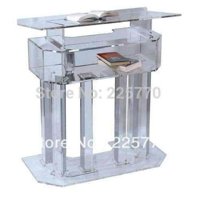 Planet Gates Crystal Clear Transparent Lectern Acrylic School Lectern Podium Office Furniture Podium