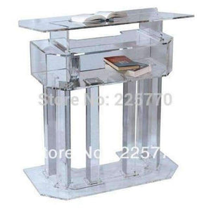 Planet Gates Crystal Clear Transparent Lectern Acrylic School Lectern Podium Office Furniture Podium