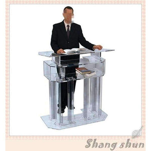 Planet Gates Crystal Clear Transparent Lectern Acrylic School Lectern Podium Office Furniture Podium