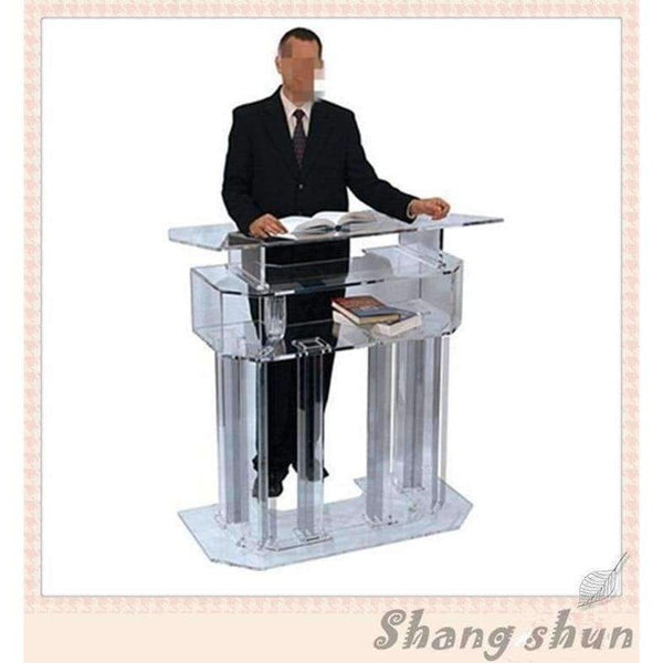 Planet Gates Crystal Clear Transparent Lectern Acrylic School Lectern Podium Office Furniture Podium