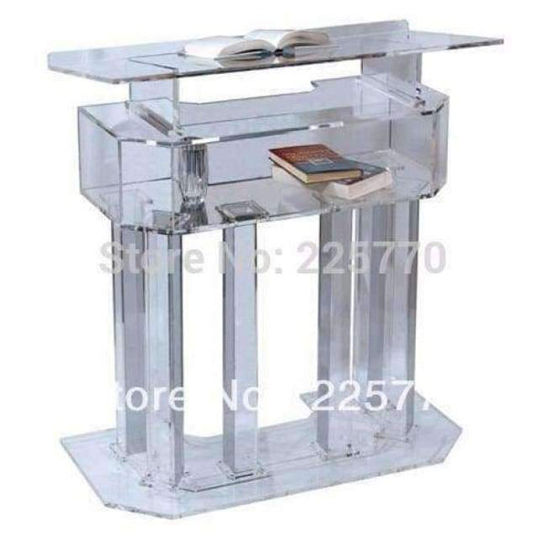 Planet Gates Crystal Clear Transparent Lectern Acrylic School Lectern Podium Office Furniture Podium