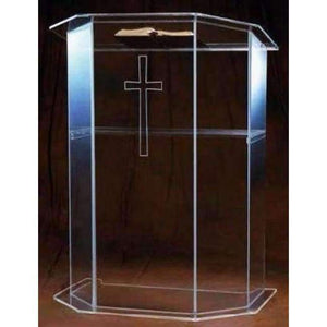 Planet Gates Crystal Clear Transparent Lectern Acrylic School Lectern Podium Office Furniture Podium