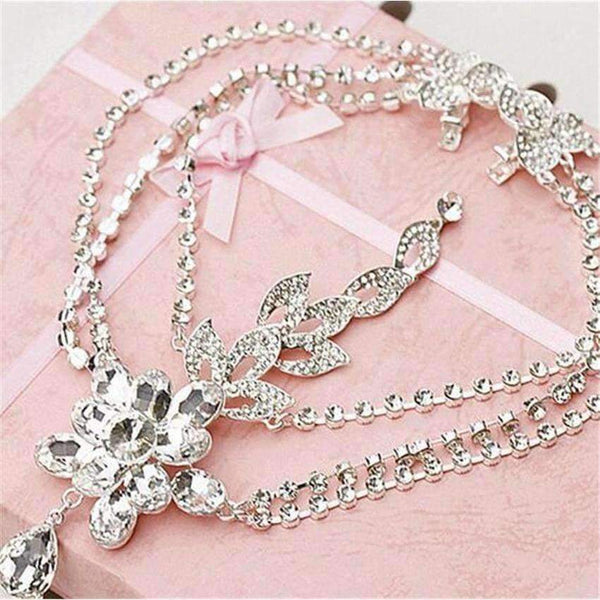 Planet Gates Crystal dangle forehead headband tiara crown bridal pageant prom headpieces wedding teardrop hair jewelry accessories 1pc