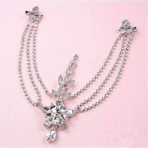 Planet Gates Crystal dangle forehead headband tiara crown bridal pageant prom headpieces wedding teardrop hair jewelry accessories 1pc