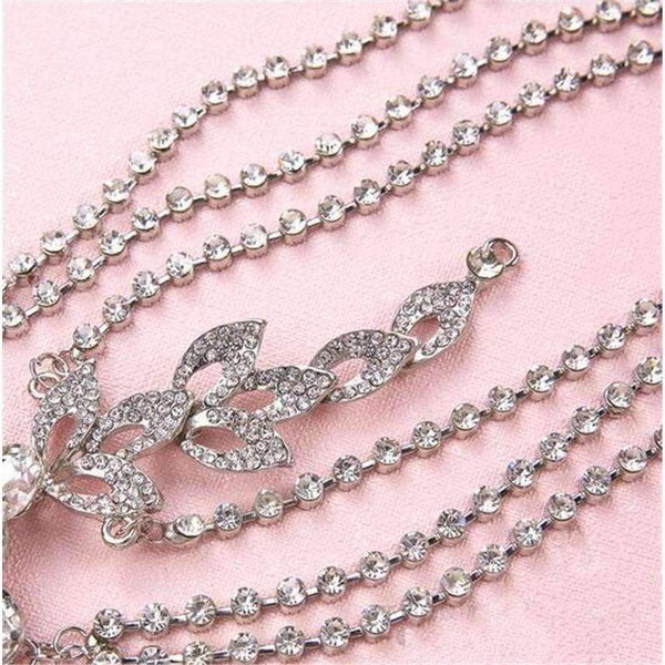 Planet Gates Crystal dangle forehead headband tiara crown bridal pageant prom headpieces wedding teardrop hair jewelry accessories 1pc