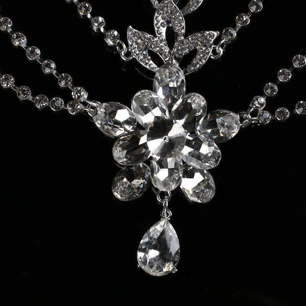 Planet Gates Crystal dangle forehead headband tiara crown bridal pageant prom headpieces wedding teardrop hair jewelry accessories 1pc