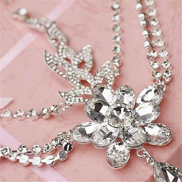Planet Gates Crystal dangle forehead headband tiara crown bridal pageant prom headpieces wedding teardrop hair jewelry accessories 1pc