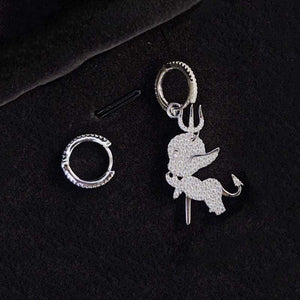 Planet Gates Crystal Devil Drop Earrings Luxury Bridal Wedding Silver Colors Fashion Cubic Zirconia Jewelry Accessories for Women
