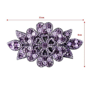 Crystal Flower Barrettes Hair Clips For Women Vintage Rhinestone Hairpins Head Wear Girls Hair Accessories Jewelry Clips