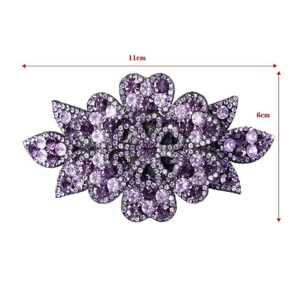 Crystal Flower Barrettes Hair Clips For Women Vintage Rhinestone Hairpins Head Wear Girls Hair Accessories Jewelry Clips