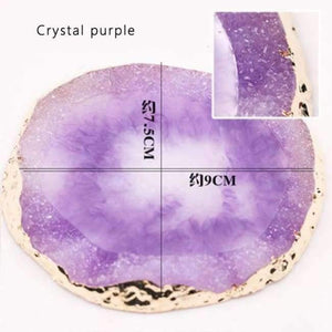 Planet Gates crystal purple 10 Color Resin Nail Art Painting Gel Palette Golden Edge Polish Agate Mix Stir Crystal Gem Plate Manicure Accessory New DIY Tool