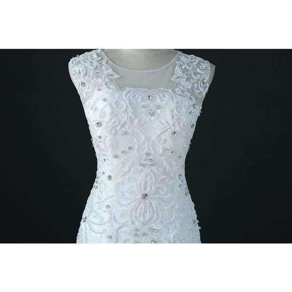 Planet Gates Crystal Wedding Dress A Line Vestido De Novia Pearls Bridal Dresses Robe De Marriage Wedding Gowns