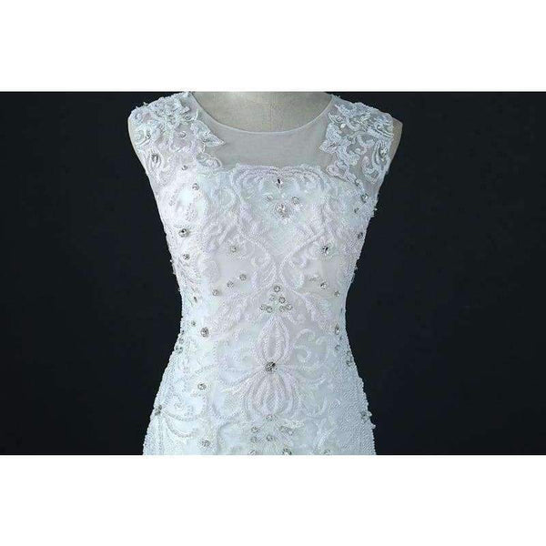 Planet Gates Crystal Wedding Dress A Line Vestido De Novia Pearls Bridal Dresses Robe De Marriage Wedding Gowns