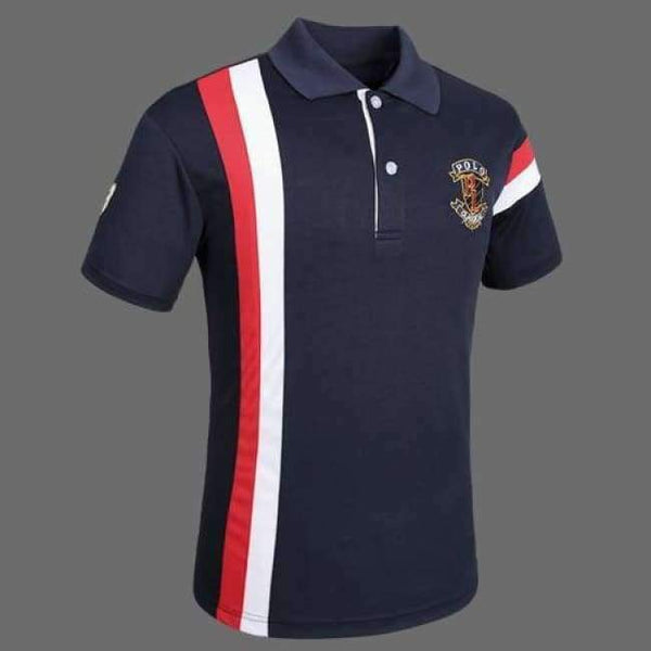 Planet Gates CSL03P Navy Blue / M T-Shirt Men Golf Polo cotton tops & tees Short Sleeve Golf Shirts Breathable Quick Dry Fit Plus Size M-XXXL
