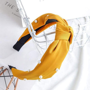 Headband Knot Hair Hoop For Women Simple Cotton Fabric Cross Pearl  Girls Hairband Hair Accessories DSFG05