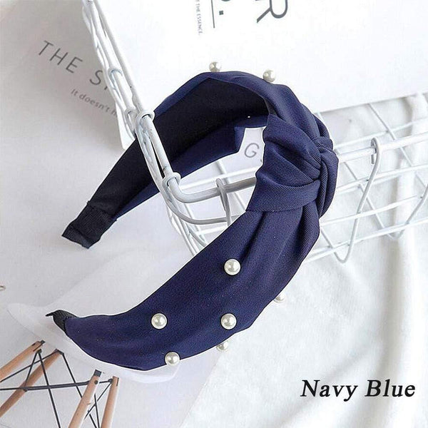 Headband Knot Hair Hoop For Women Simple Cotton Fabric Cross Pearl  Girls Hairband Hair Accessories DSFG05