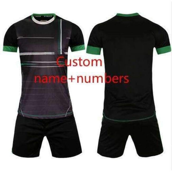 Planet Gates CT BK / L Custom Adult Breathable  Soccer Jerseys Set Uniforms Football clothes Kit Cheap Football Shirt Tracksuit