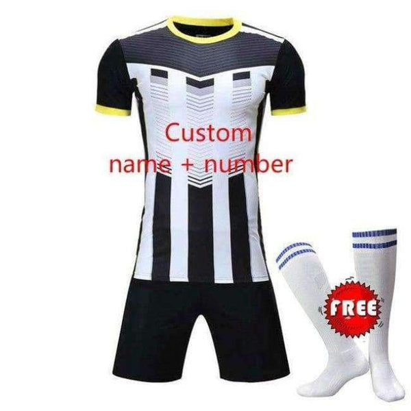 Planet Gates CT WE / Asian size 2XL Custom Adult Soccer Jerseys Set Uniforms Football Clothes Kit Cheap Breathable Football Shirt Tracksuit Free Socks