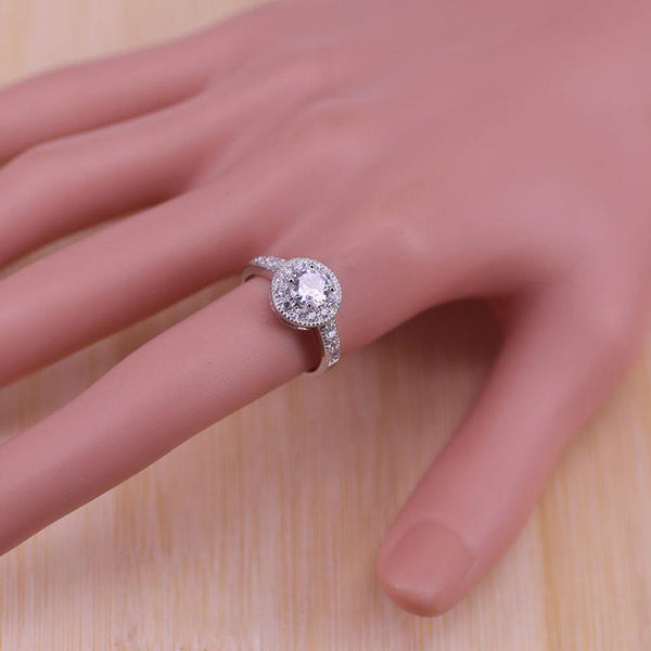 Planet Gates Cubic Zirconia 925 Sterling Silver Wedding Jewelry Sets Earrings Pendant Necklace Rings Size 6-10