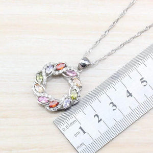 Planet Gates Cubic Zirconia 925 Sterling Silver Women Wedding Jewelry Set Ring Size 6/7/8/9/10 Free Gift  Box T295