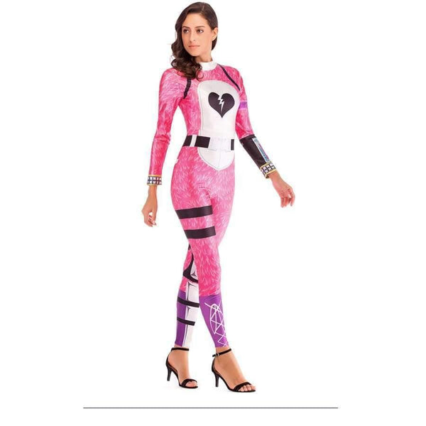 Pink Bear Costume Cosplay Cuddle Team Leader Jumpsuit Harror Halloween Costumes For Women Plus Size Bodysuit