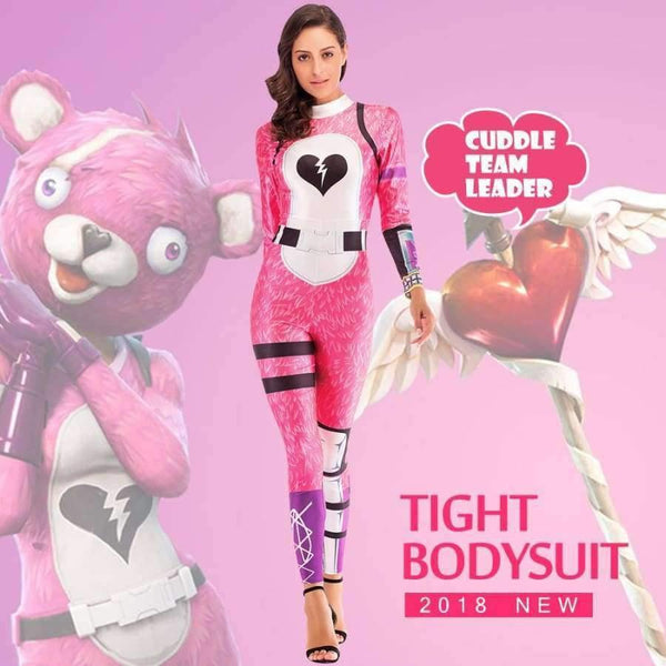Planet Gates Cuddle Team Leader / L / Cuddle Team Leader Pink Bear Costume Cosplay Cuddle Team Leader Jumpsuit Harror Halloween Costumes For Women Plus Size Bodysuit