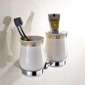 Planet Gates Cups Holder Brass&Silver Polished Bathroom Accessories Sets Diamond&crystal Bathroom Hardware Set Wall Mounted Bathroom Products