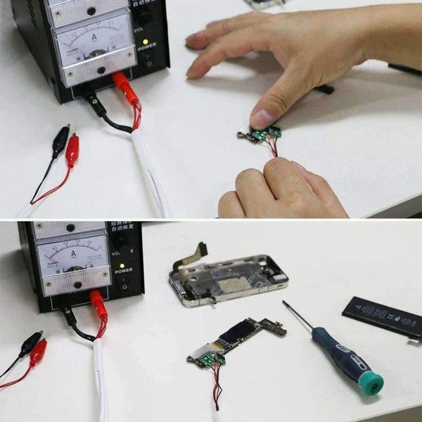 Planet Gates Current Test Cable for iPhone X/8/8P/7/7P/6/6S/6SP/5S/5/4S/4 Phone Failure Detect Repair Tools with Alligator Clip