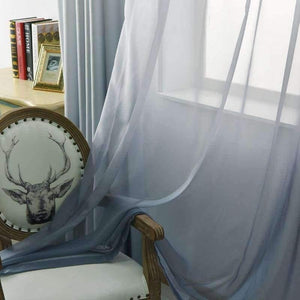 Planet Gates Curtains Gradient Print Voile Curtain Modern Window Living Room Tulle Curtains Drapes Gray Fabric Cortinas T&185 #30